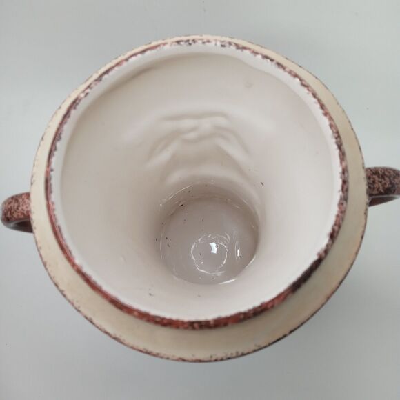 Blue Yellow Fruit Vase 11" Charleston Style Handcrafted Decor - Picture 6 of 12